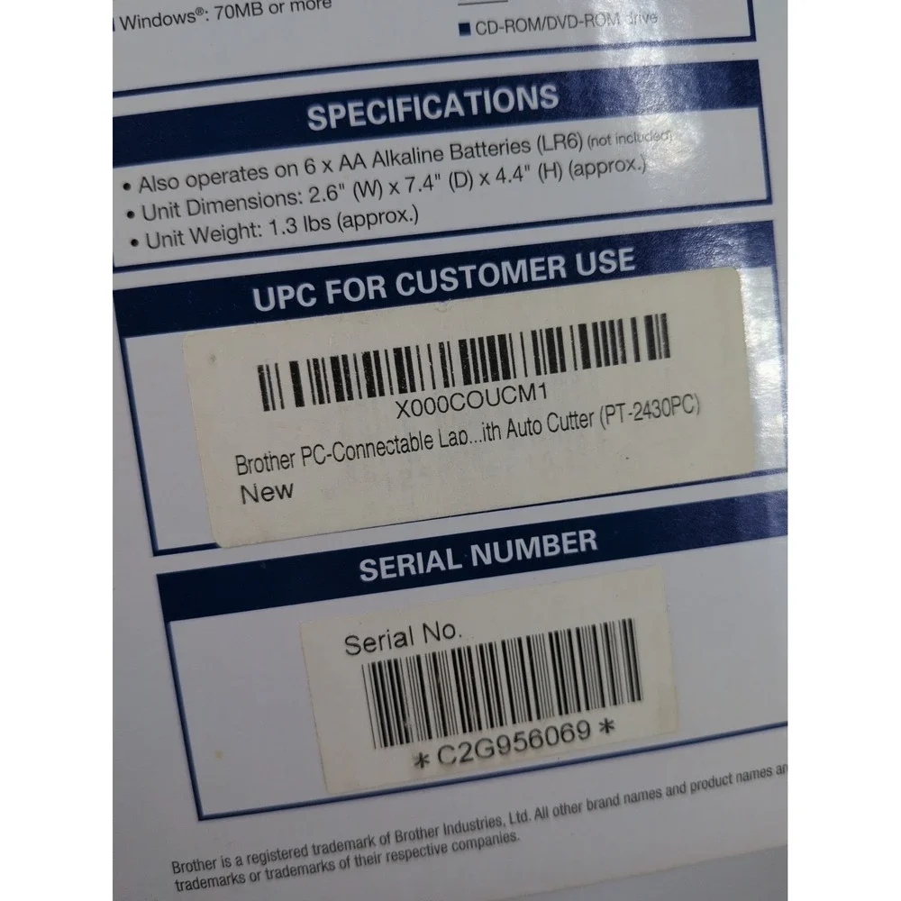 SEALED NEW🚨Brother P-Touch PT-2430PC Plug &Label Printer Professional Prints PC